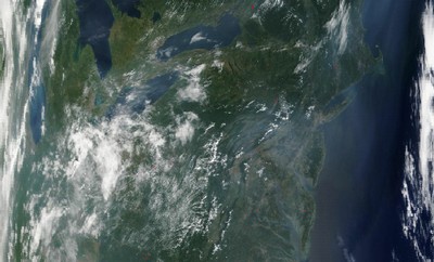 Satellite Photo, Northeast US, August 12, 2002