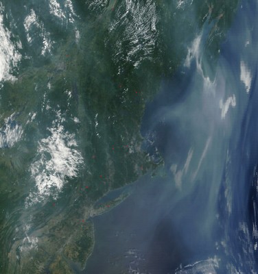 Satellite Photo, Northeast US, August 14, 2002